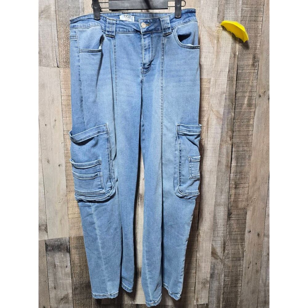 BBJ BoomBoom Jeans Cargo Straight Wide Leg High Rise Jeans 11/30 Streetwear